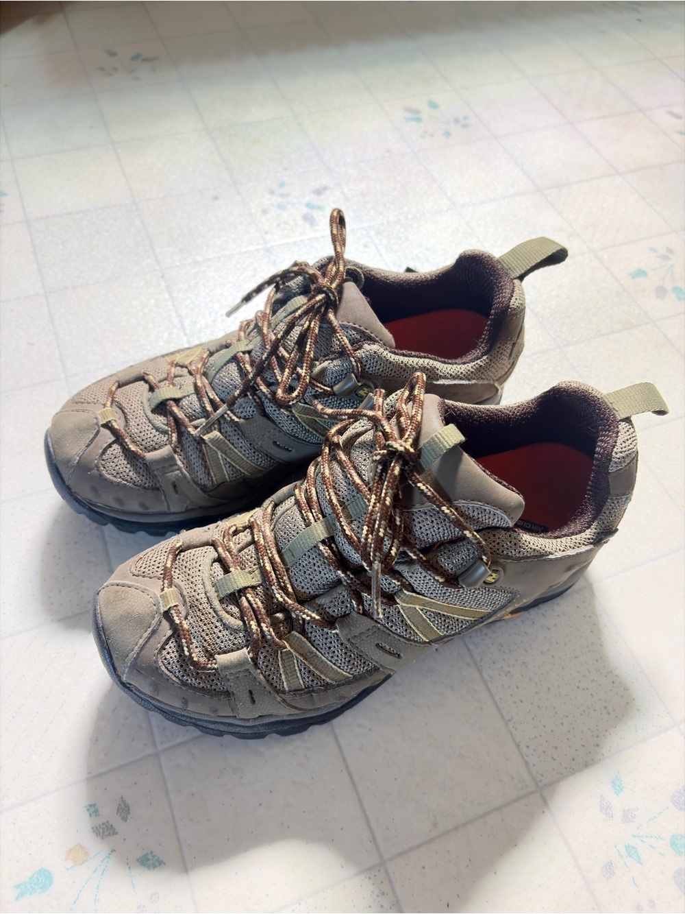 Merrell Women’s Trail Sneakers in Tan with Brown Accents
